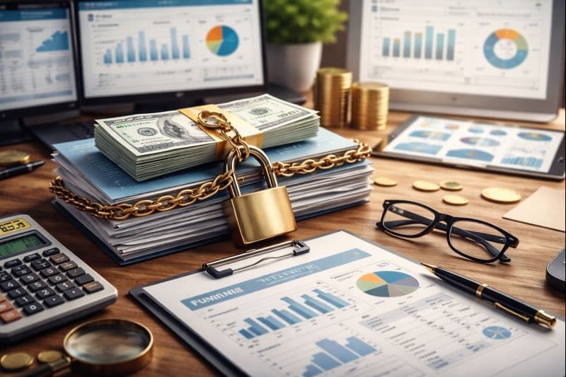 An abstract image representing financial control and funding.